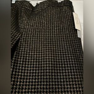 Black and gold patterned trousers size 8